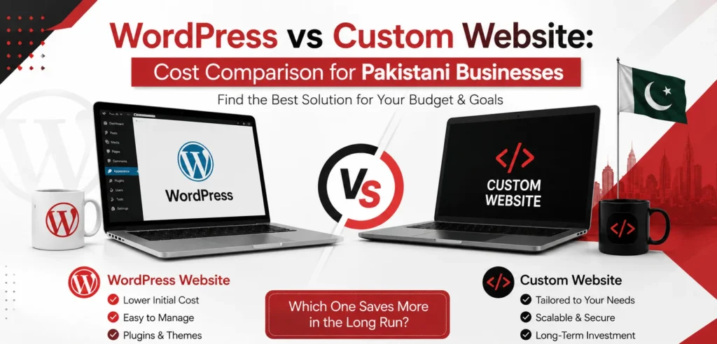 WordPress vs Custom Website Cost Comparison for Pakistani Businesses